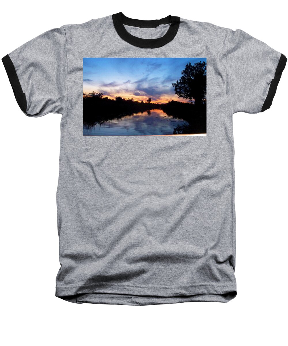 Sunset Baseball T-Shirt featuring the photograph Royal Canal Sunset by Kenlynn Schroeder