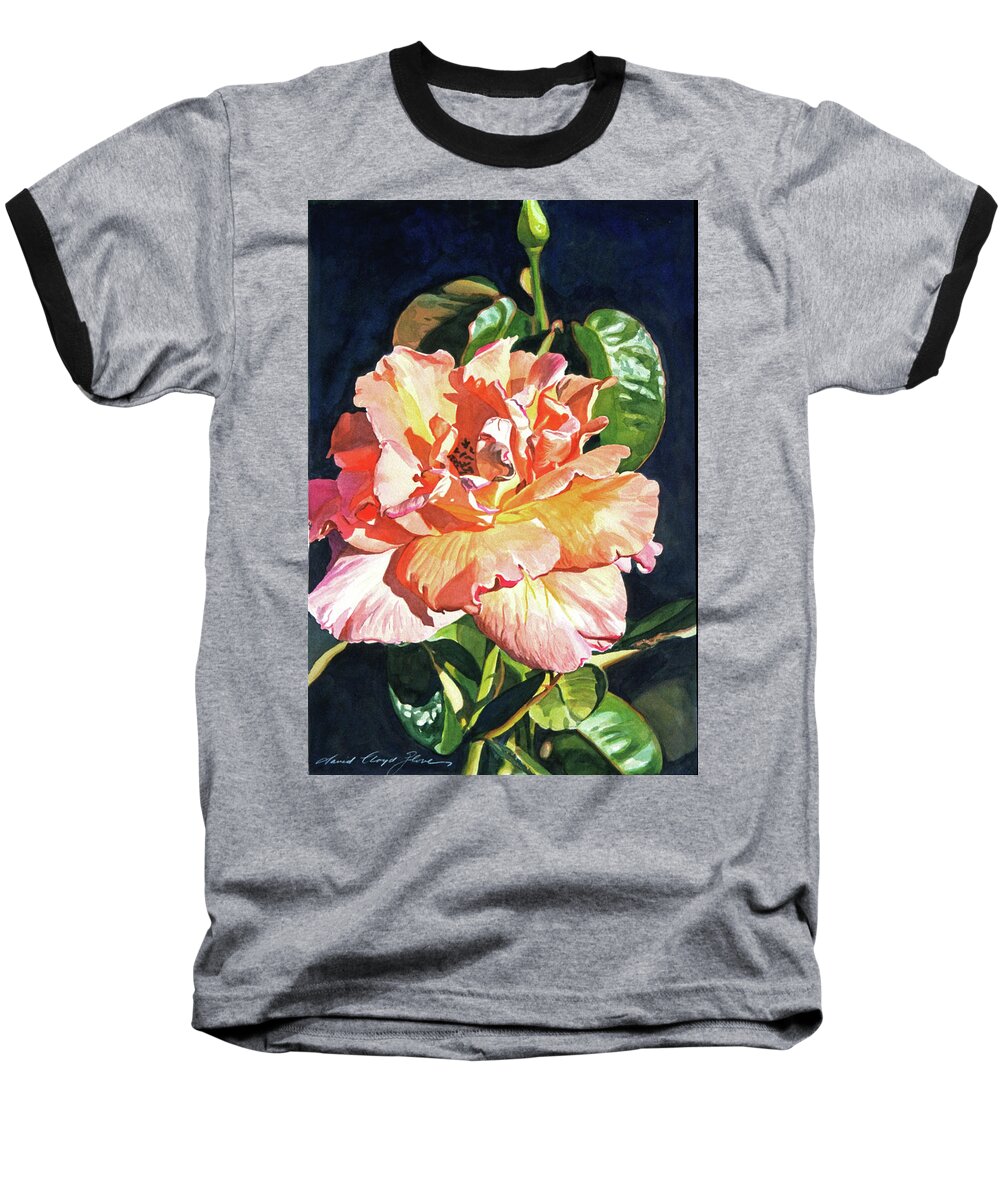 Roses Baseball T-Shirt featuring the painting Royal Rose by David Lloyd Glover