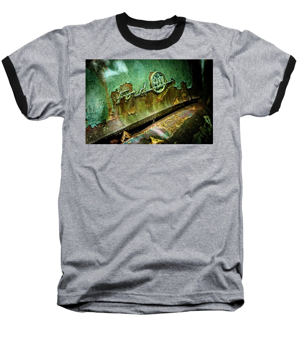 Ford Baseball T-Shirt featuring the photograph Rusted Ford by Rod Kaye