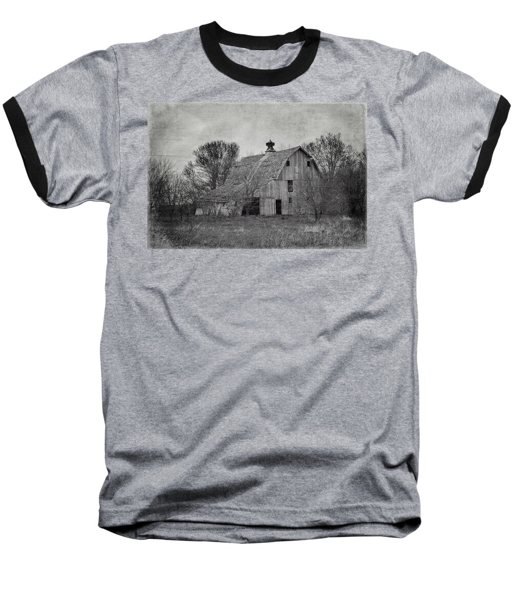 Abandoned Baseball T-Shirt featuring the mixed media Rustic and Ramshackle by Teresa Wilson