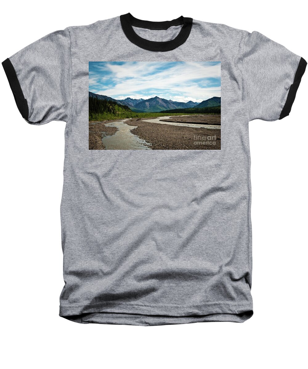 Blue Sky Baseball T-Shirt featuring the photograph Rustic Water by Ed Taylor