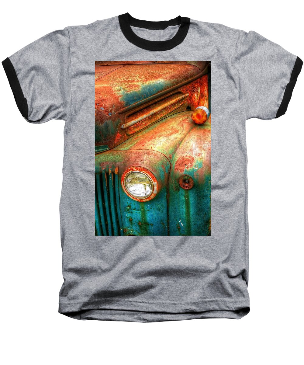 Ford Baseball T-Shirt featuring the photograph Rusty Old Ford by Randy Pollard