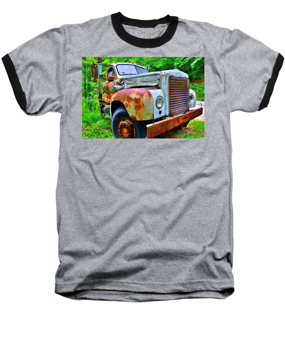 Rusty Old Truck Baseball T-Shirt featuring the photograph Rusty Old Truck by Lisa Wooten