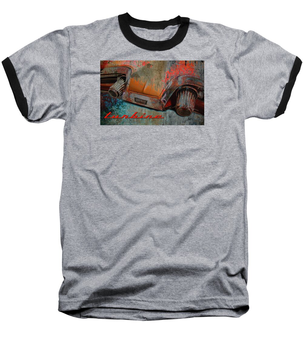 Turbine Baseball T-Shirt featuring the digital art Rusty Turbine by Greg Sharpe