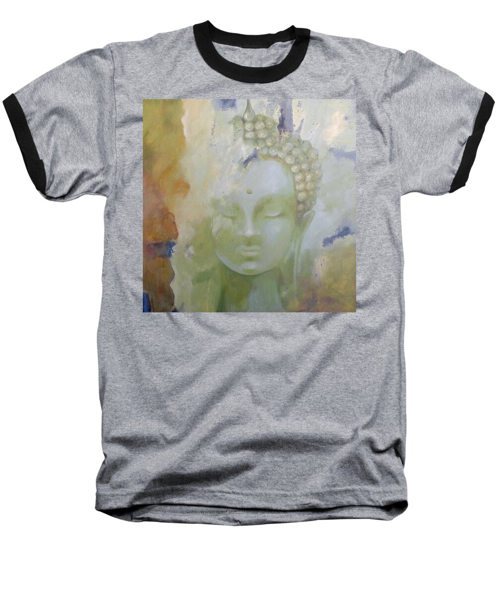 Buddha Baseball T-Shirt featuring the painting Sage Buddha by Dina Dargo