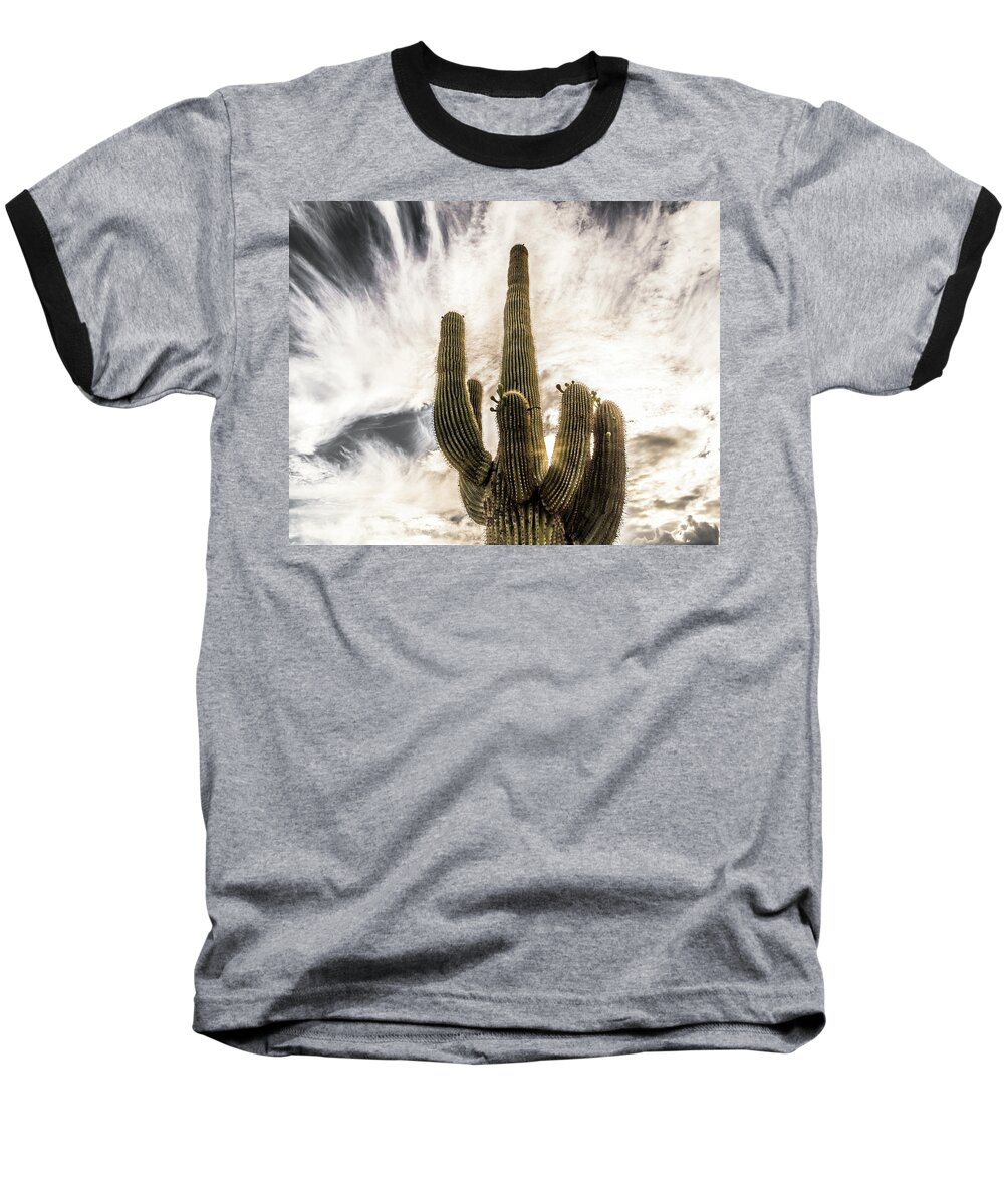 Arizona Baseball T-Shirt featuring the photograph Saguaro Cactus by Ken Mickel