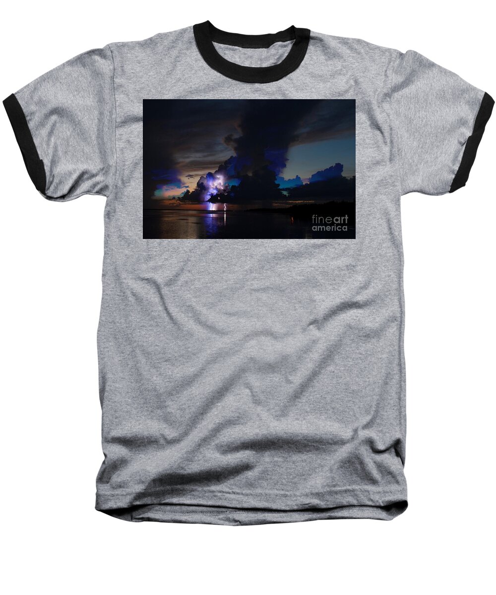 Lightning Baseball T-Shirt featuring the photograph Sailors Delight by Quinn Sedam