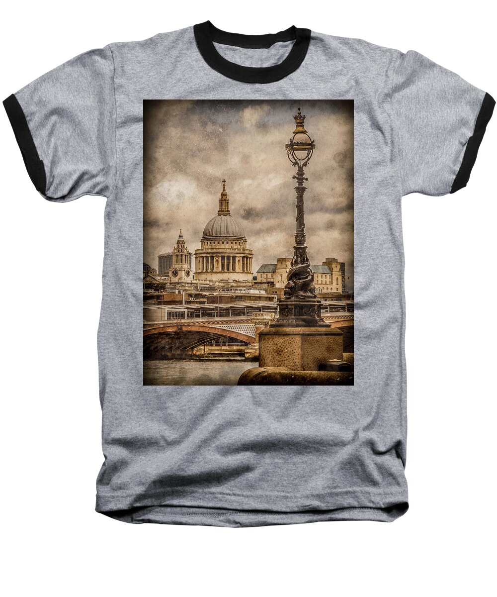 England Baseball T-Shirt featuring the photograph London, England - Saint Paul's by Mark Forte