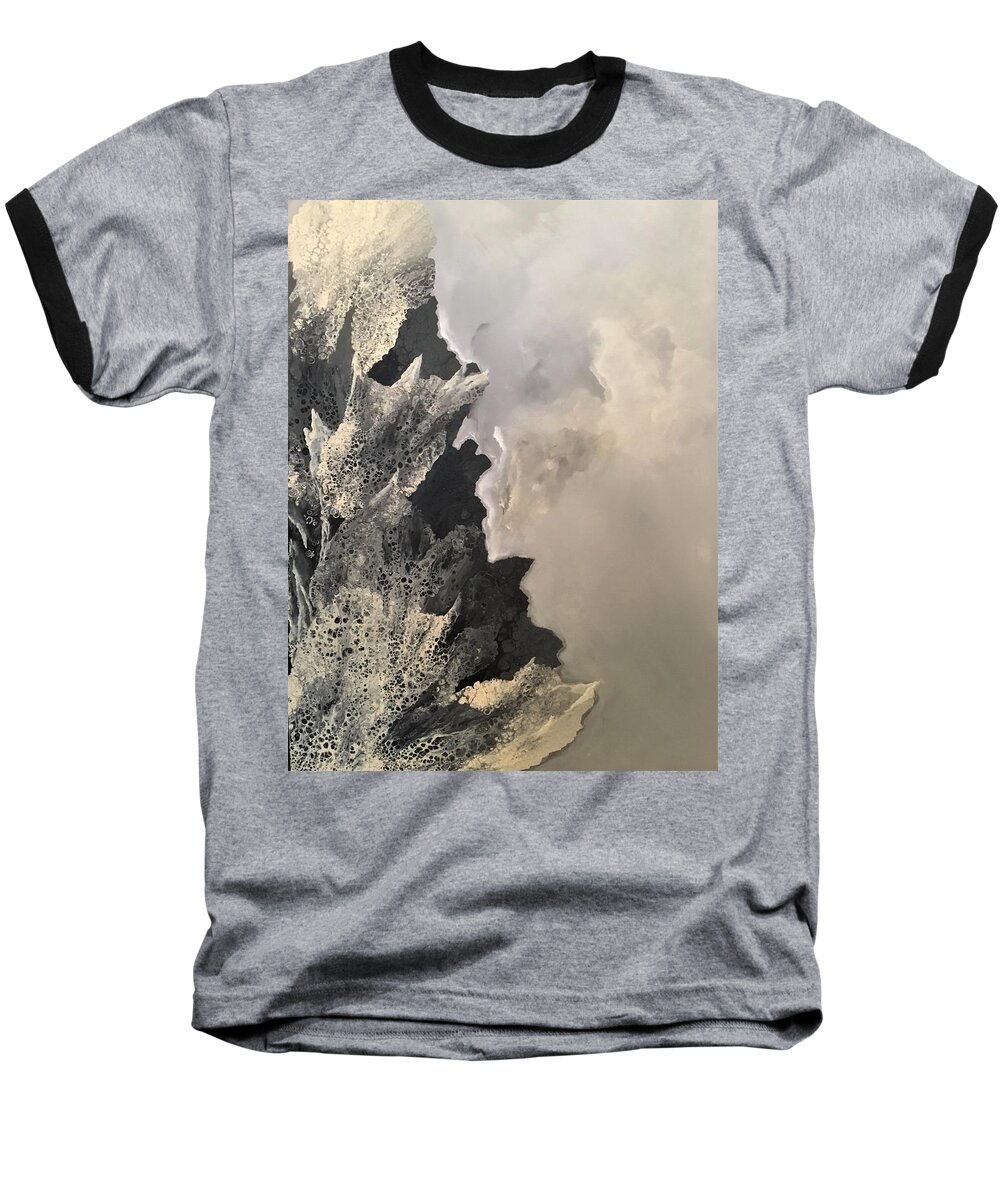 Abstract Baseball T-Shirt featuring the painting Salient by Soraya Silvestri