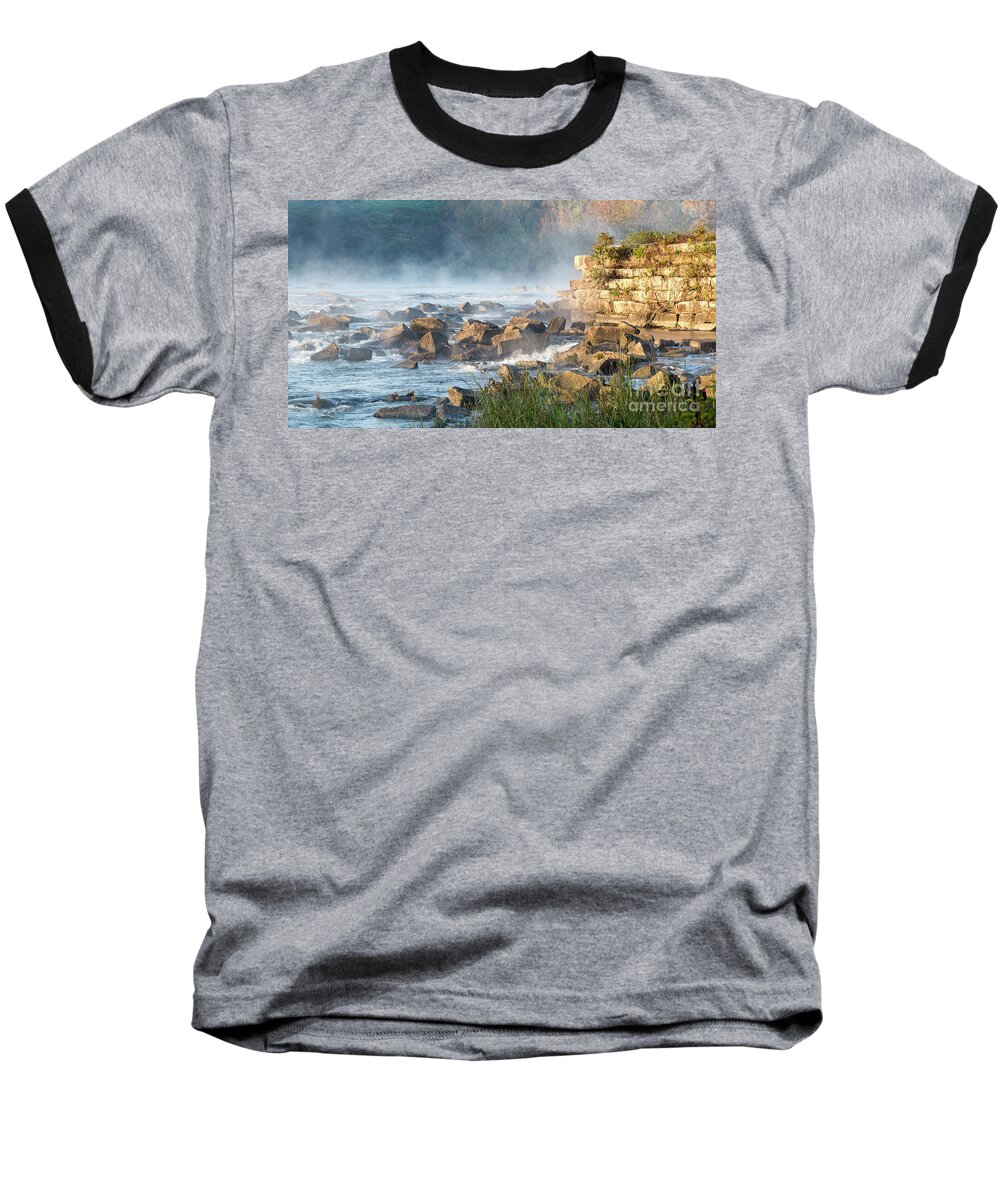 Saluda Baseball T-Shirt featuring the photograph Saluda River at Daybreak by Charles Hite