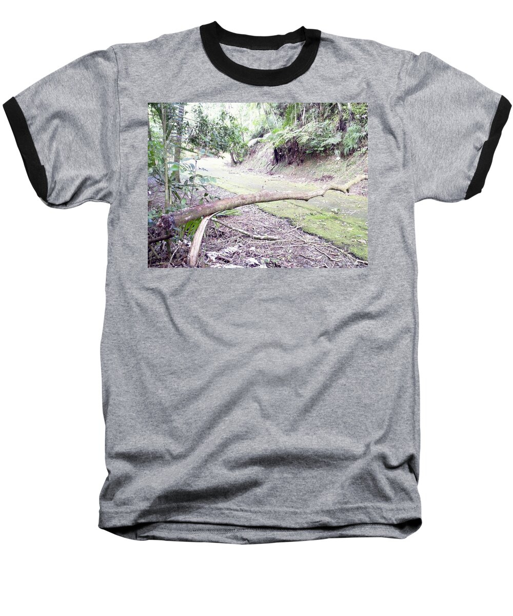 Guilarte Baseball T-Shirt featuring the photograph San Andres Echologycal Path at Guilarte's Forest by Walter Rivera-Santos