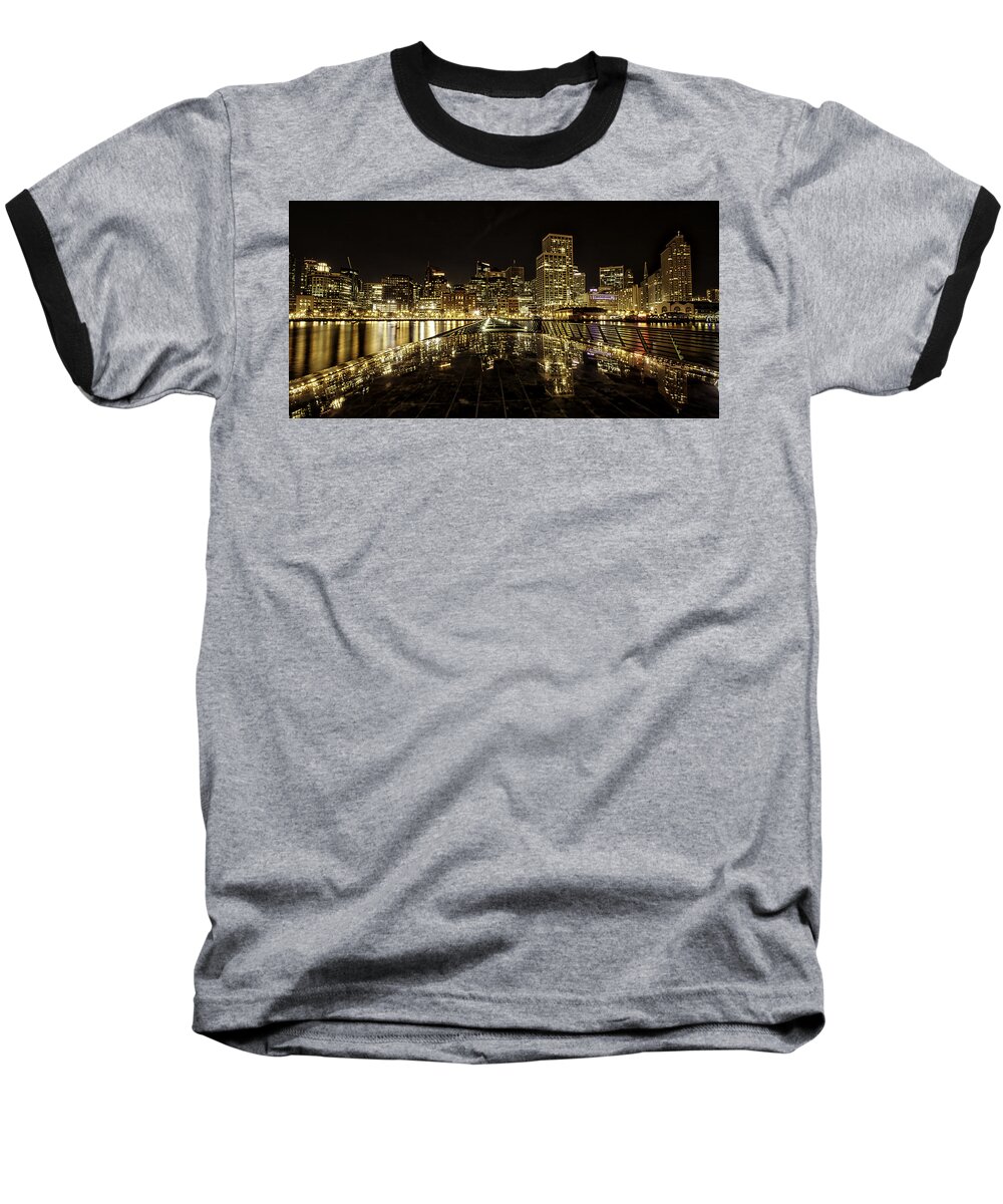 San Francisco Baseball T-Shirt featuring the photograph San Francisco Skyline by Chris Cousins