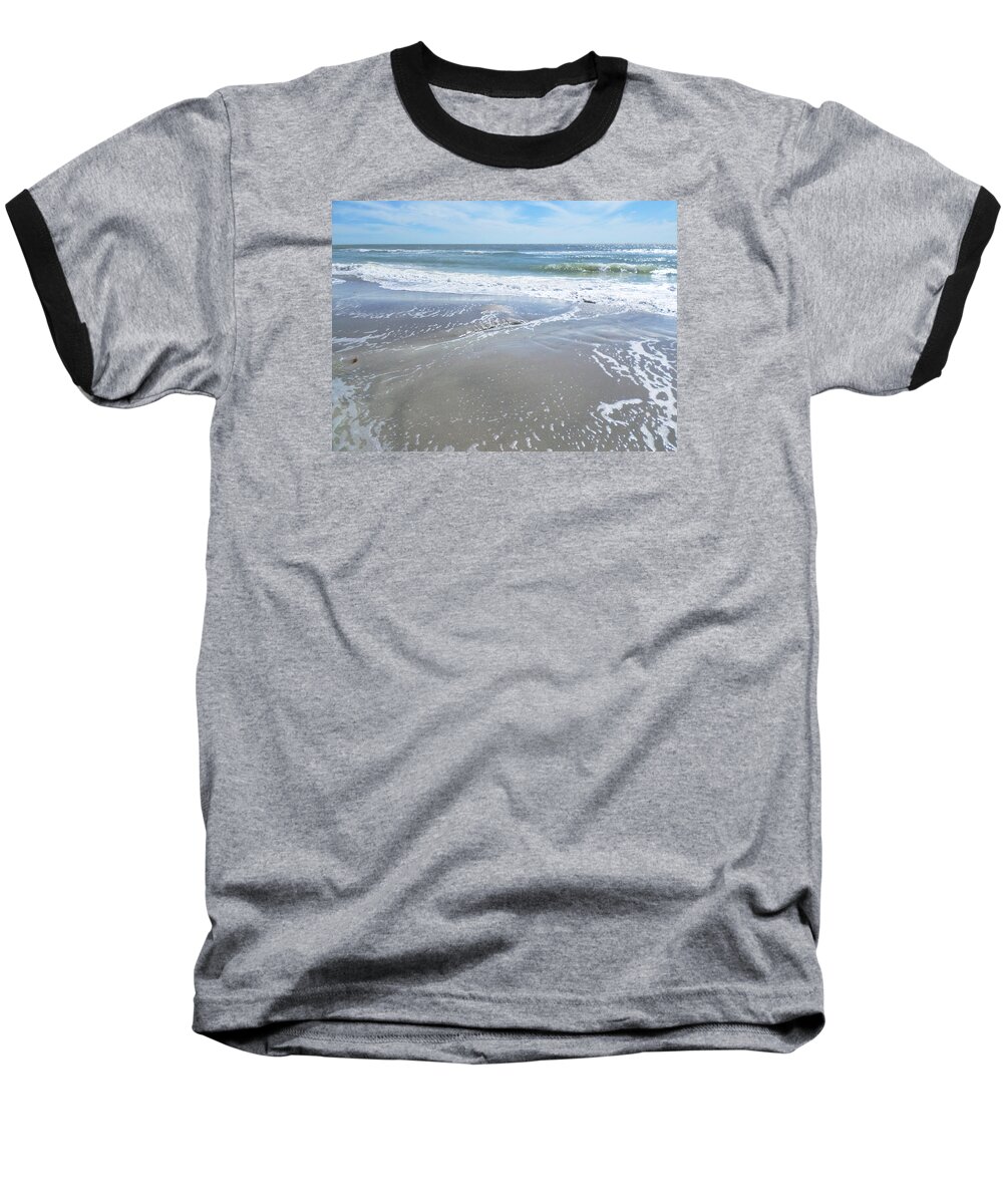 Sand Baseball T-Shirt featuring the photograph Sand, Sea, Sun, No. 3 by Ginny Schmidt