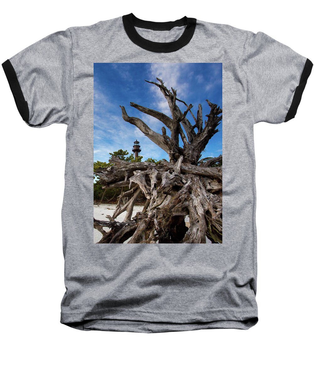 Lighthouse Baseball T-Shirt featuring the photograph Sanibel Lighthouse by Dillon Kalkhurst