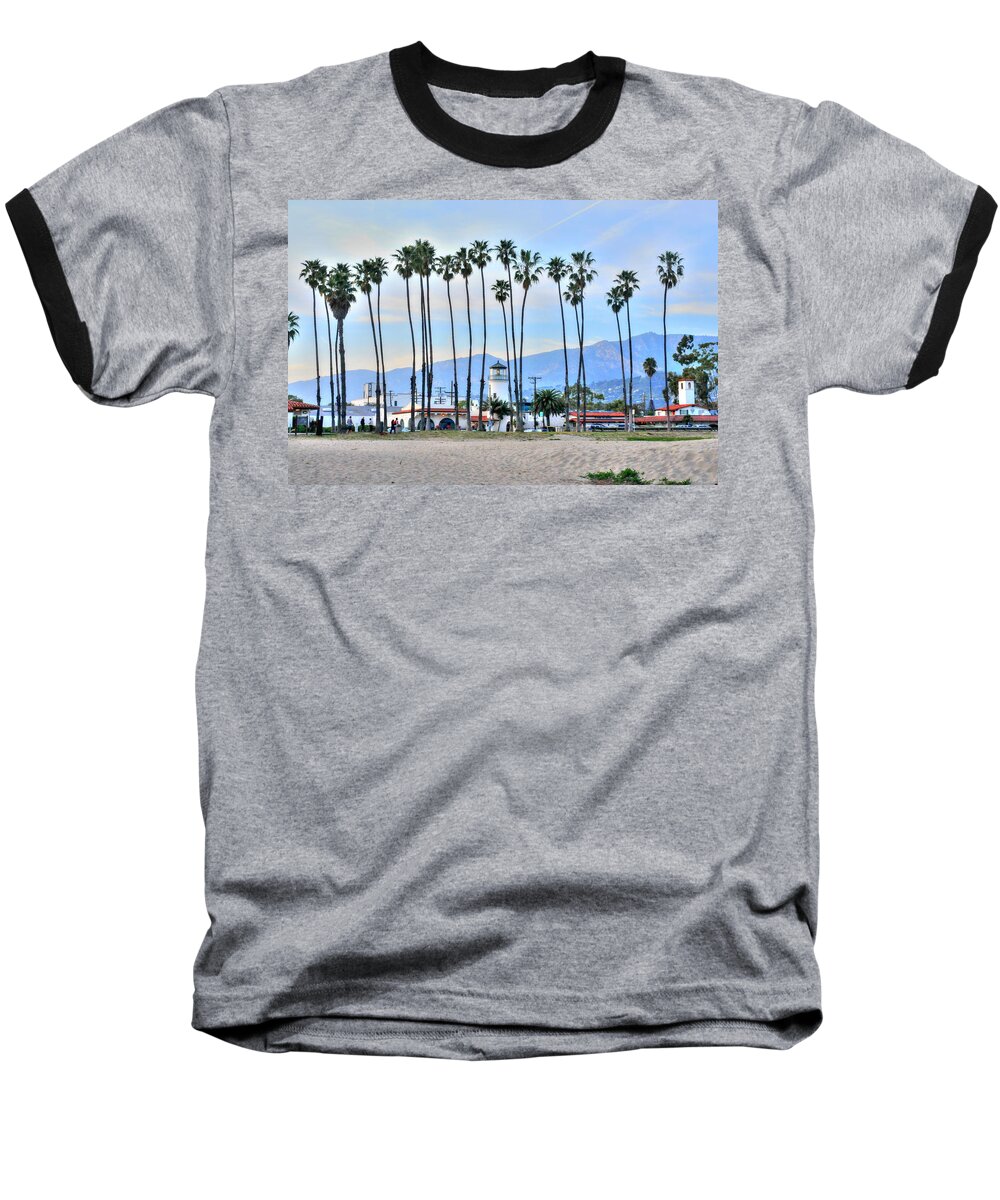 Santa Barbara Baseball T-Shirt featuring the photograph Santa Barbara From the Sea by Richard Omura
