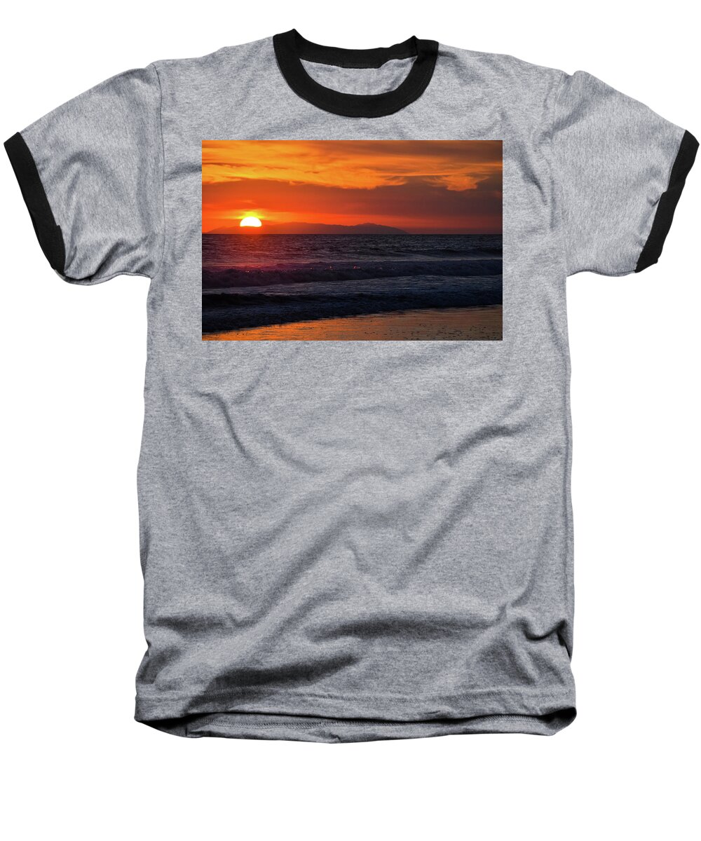 Newport Beach Baseball T-Shirt featuring the photograph Santa Catalina Island Sunset by Kyle Hanson
