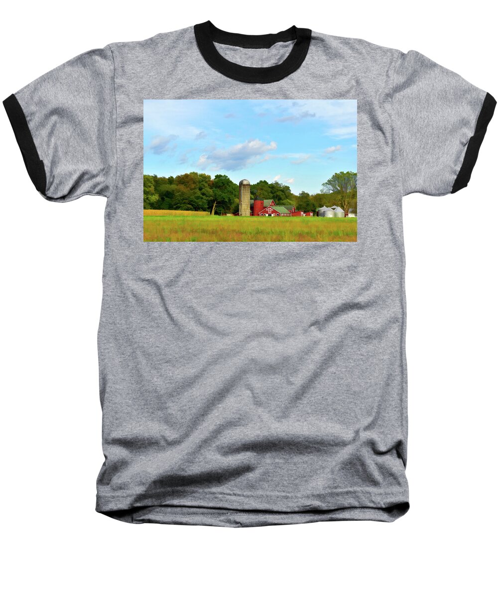 Sauer Farm Baseball T-Shirt featuring the photograph Sauer Farm, Mt. Marion by Nancy De Flon
