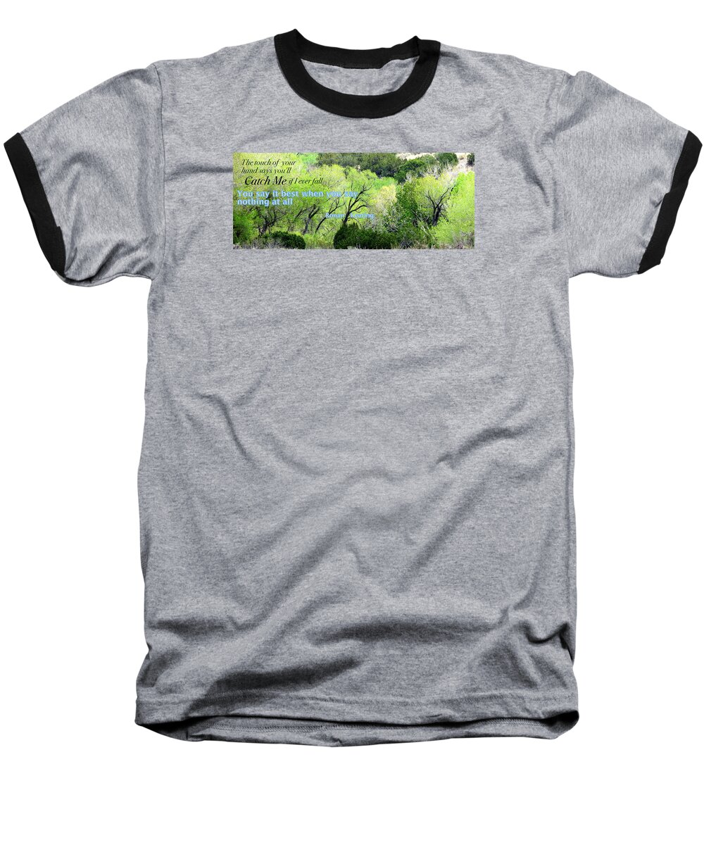  Baseball T-Shirt featuring the photograph Say Nothing by David Norman