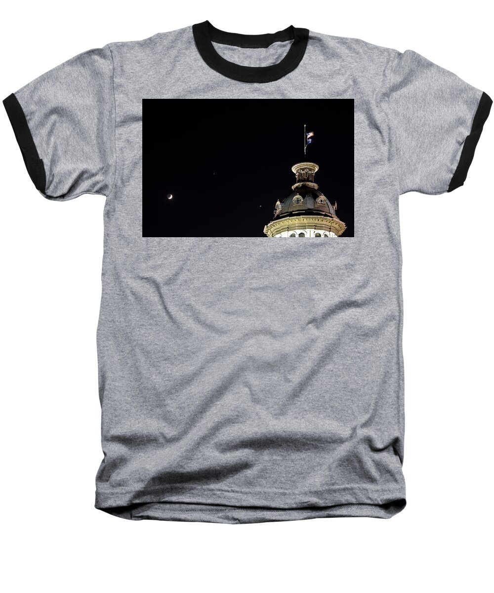 Sc Baseball T-Shirt featuring the photograph SC State House Dome and Conjunction by Charles Hite