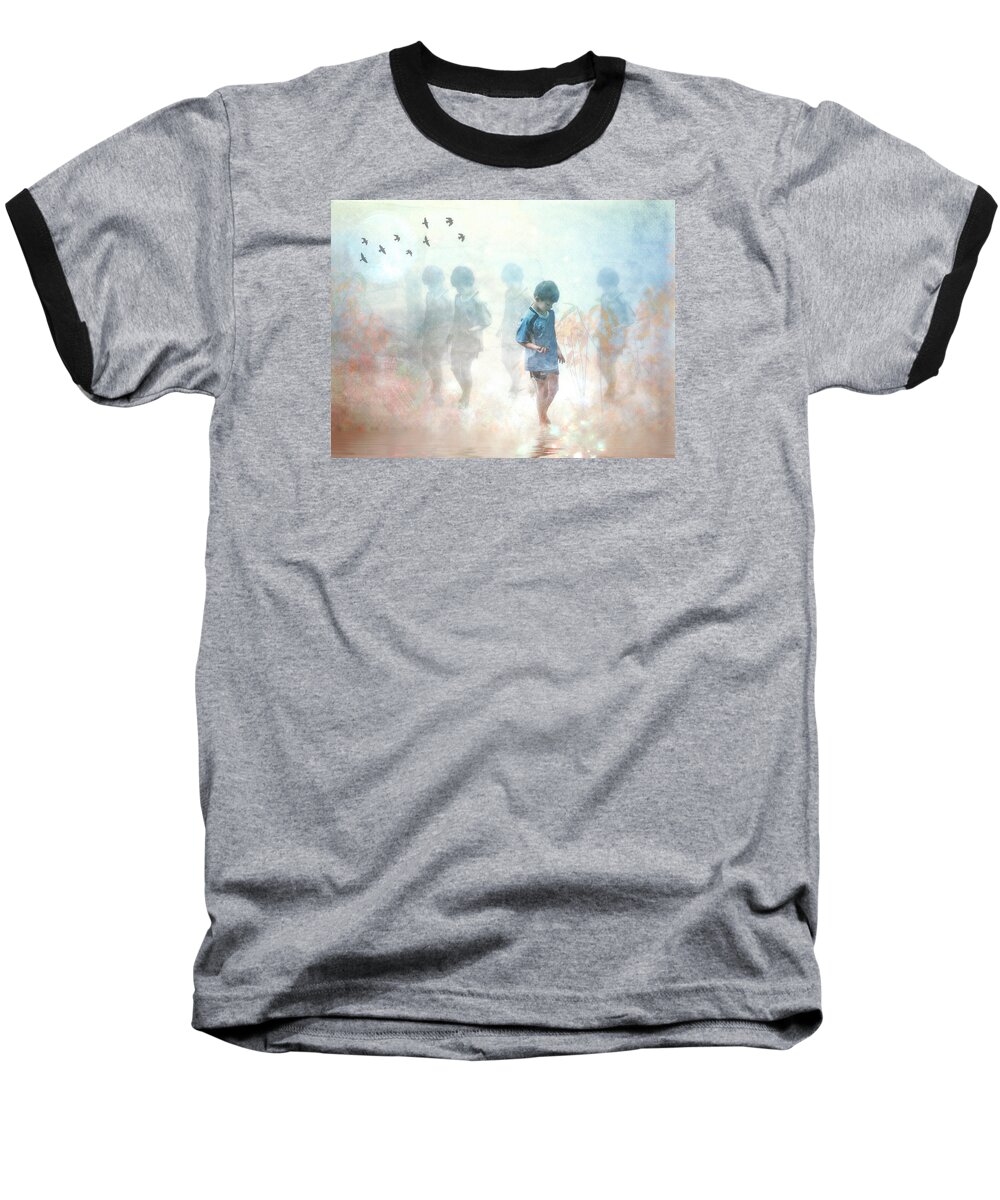 Digital Art Baseball T-Shirt featuring the photograph Scavenger--holding The Earth by Melissa D Johnston