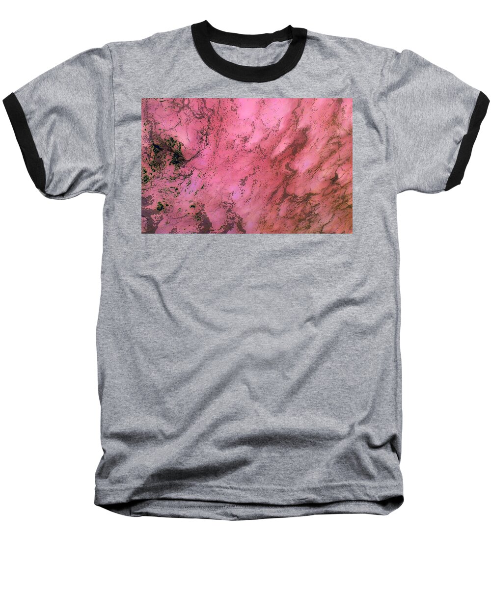Sea Baseball T-Shirt featuring the photograph Sea Foam In Pink by J R Yates