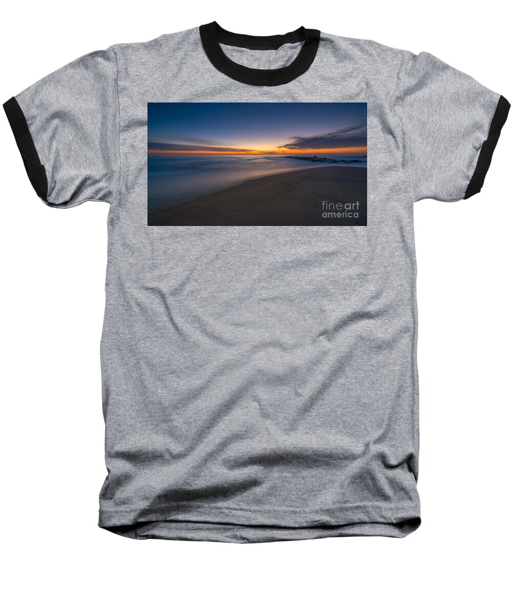 Jersey Shore Sunrise Baseball T-Shirt featuring the photograph Sea Girt Sunrise New Jersey by Michael Ver Sprill
