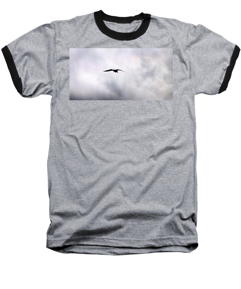Lehtokukka Baseball T-Shirt featuring the photograph Seagull's sky 2 by Jouko Lehto