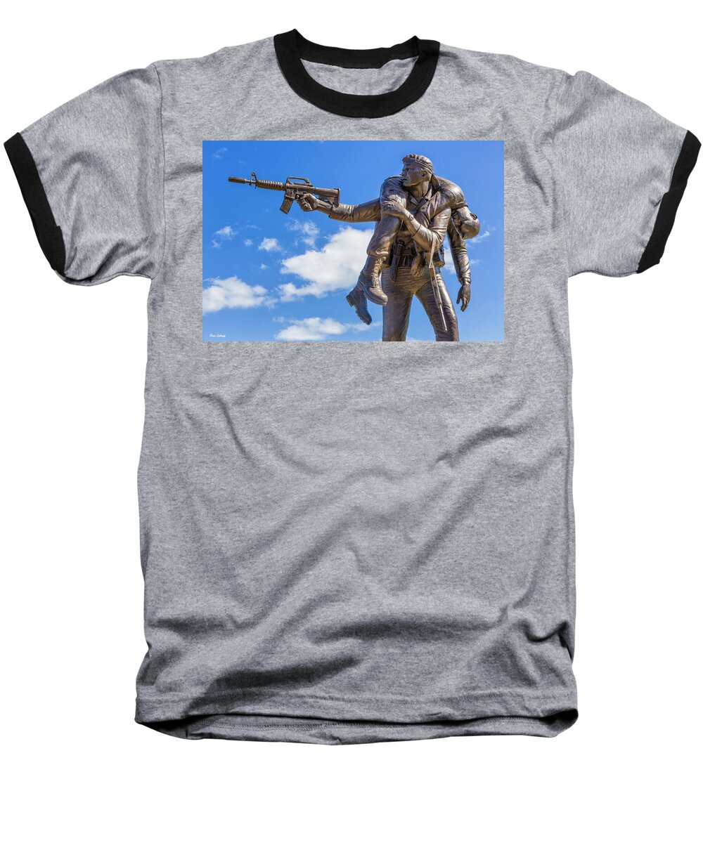 Seal Baseball T-Shirt featuring the photograph SEAL Medal of Honor by Fran Gallogly