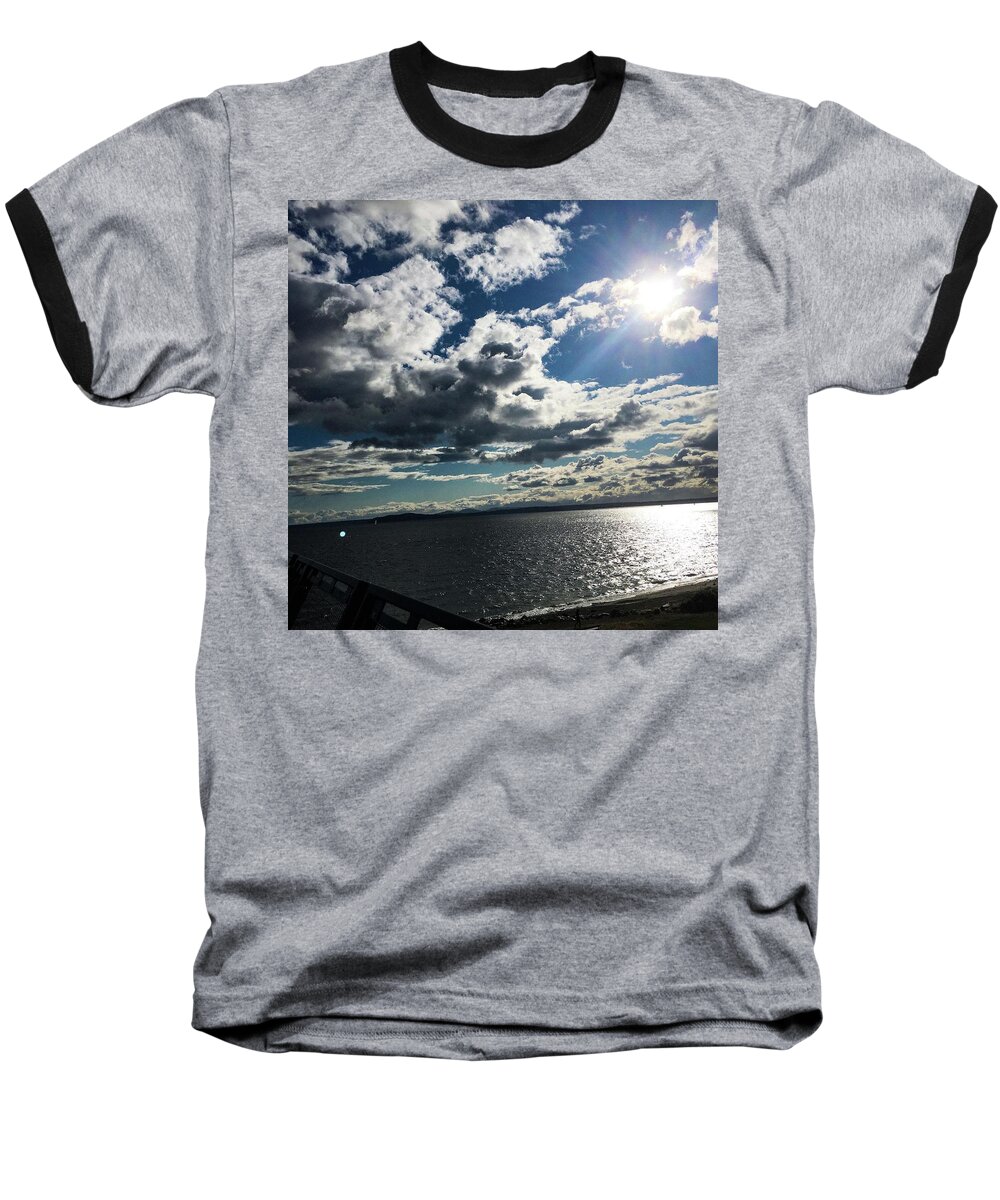 Seattle Parks Baseball T-Shirt featuring the photograph Seattle Evening by Aparna Tandon