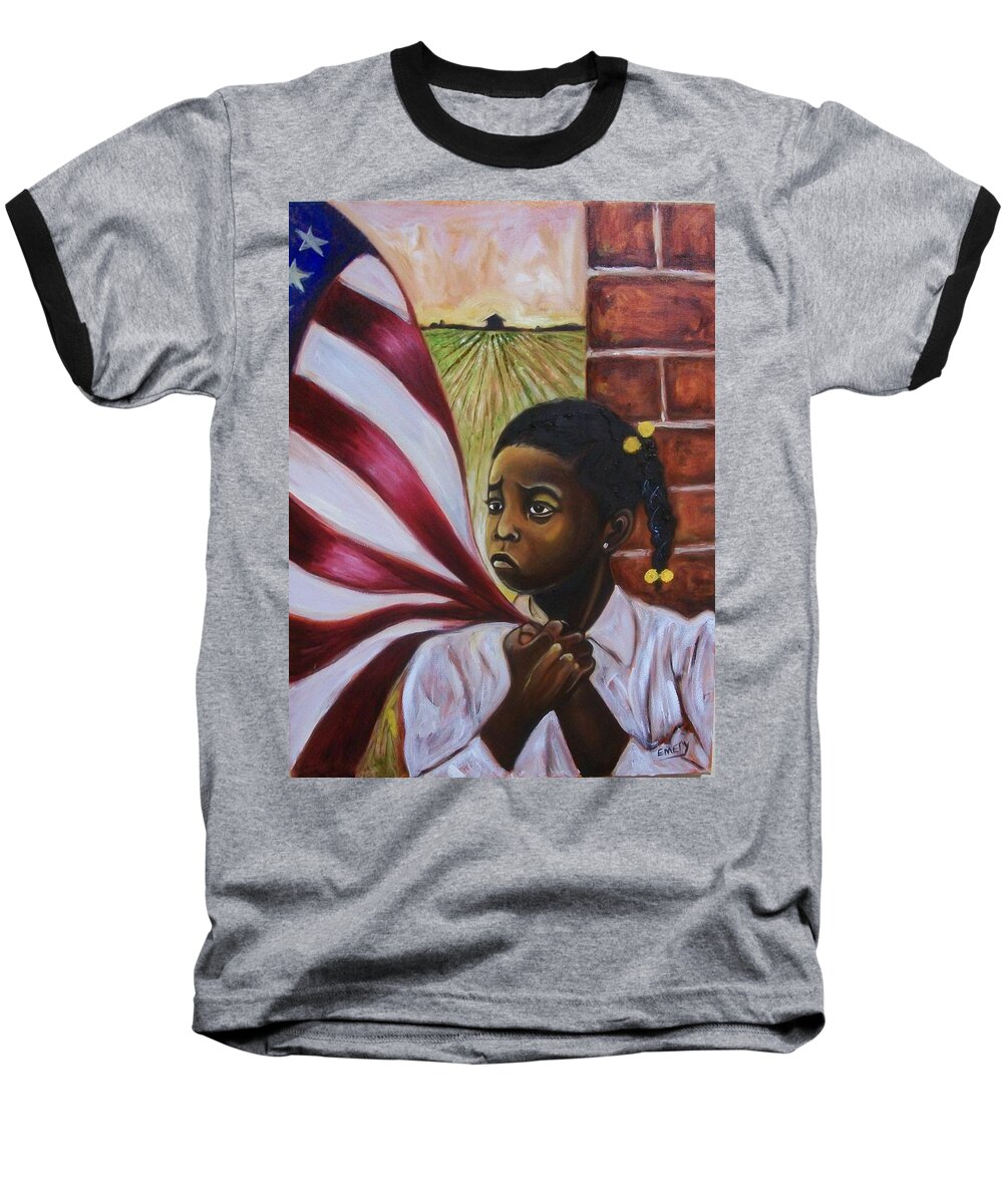 Emery Franklin Art Baseball T-Shirt featuring the painting See Yourself by Emery Franklin