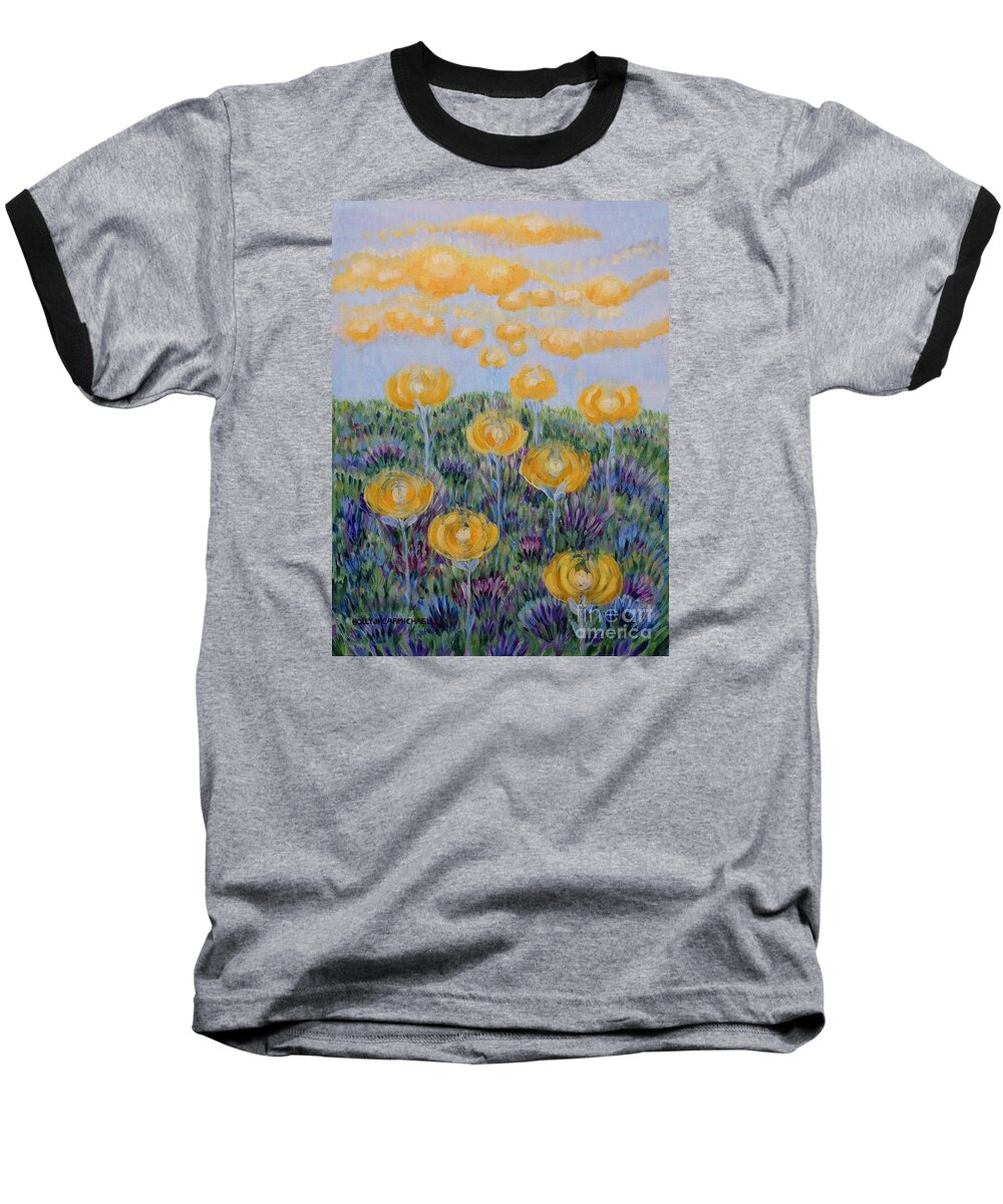 Seeing Through Baseball T-Shirt featuring the painting Seeing Through by Holly Carmichael