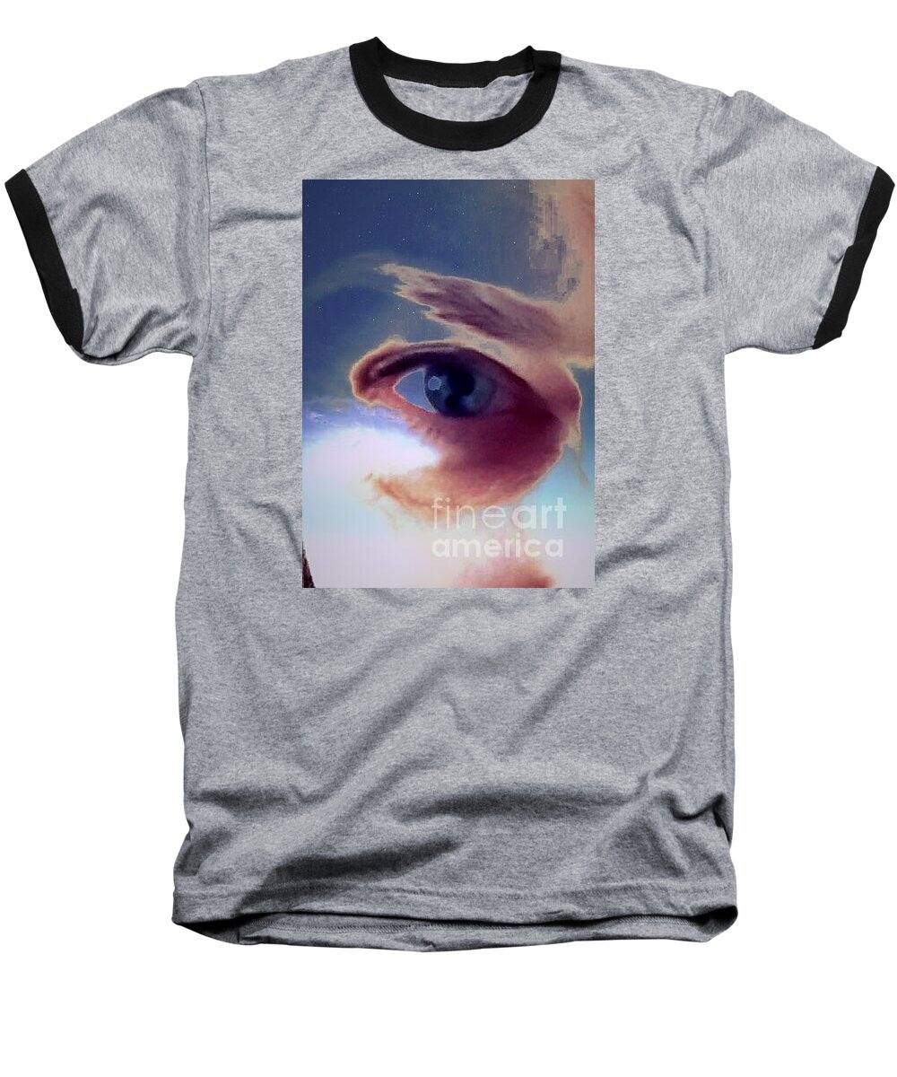 Eye Baseball T-Shirt featuring the photograph Where Should I Be by Jenny Revitz Soper