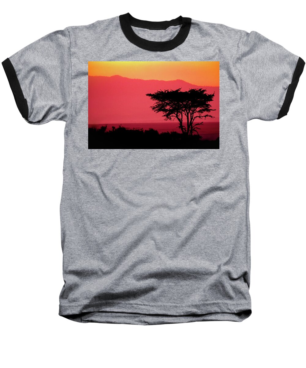 Africa Baseball T-Shirt featuring the photograph Serengeti Sunset by Sebastian Musial
