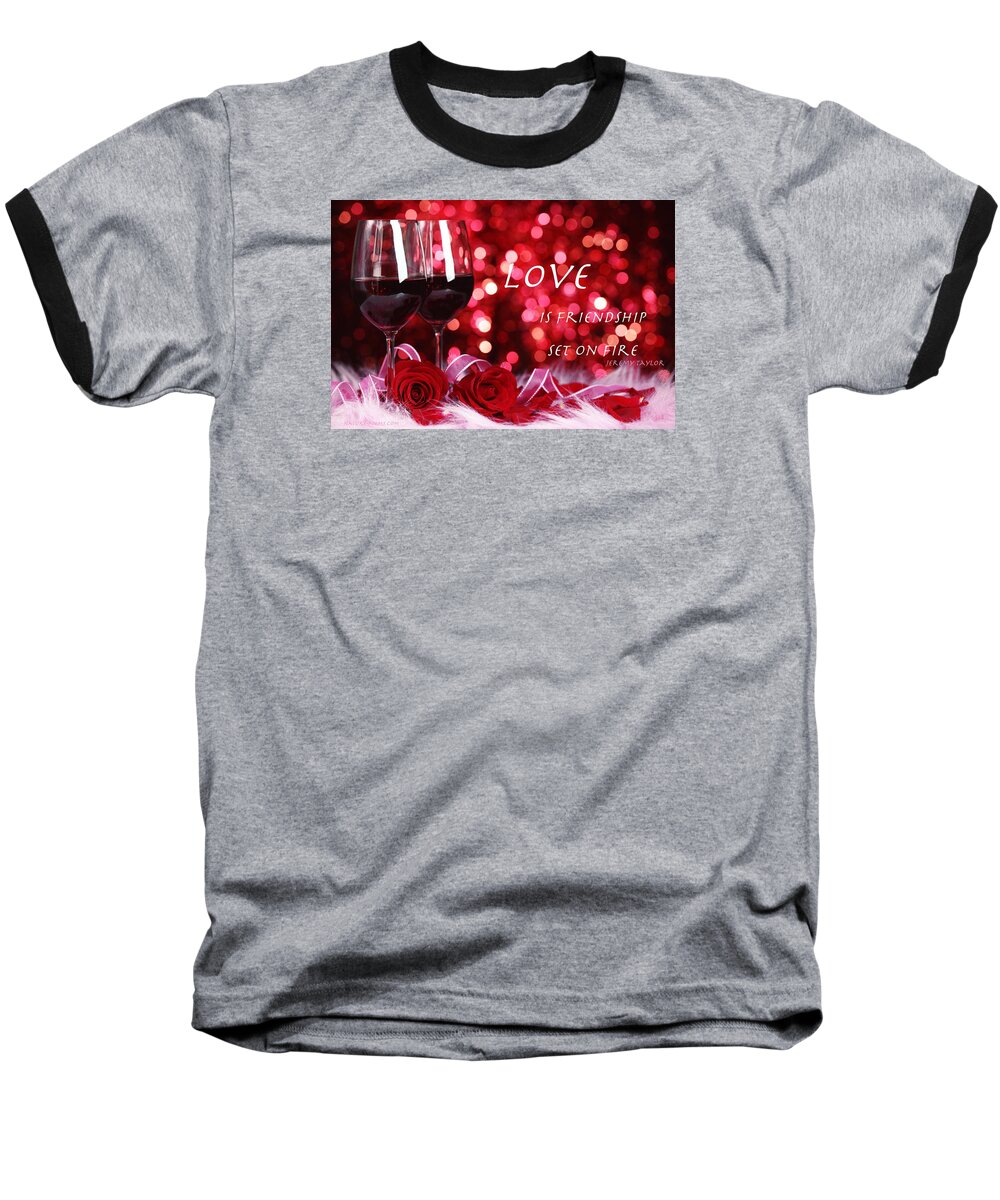  Baseball T-Shirt featuring the photograph Set On Fire by David Norman