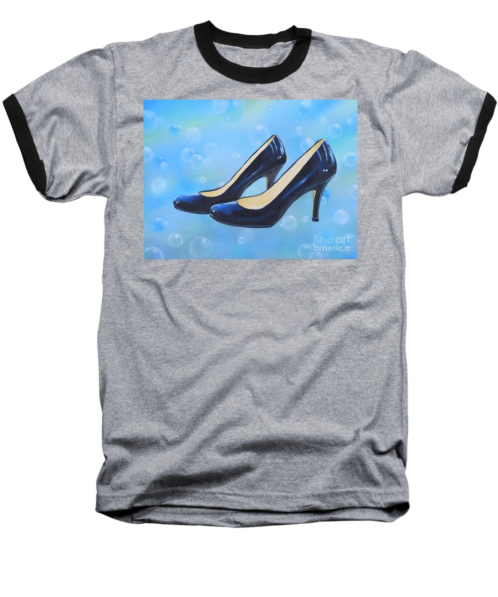 Shoes Baseball T-Shirt featuring the painting Sexy Shoes by Mary Scott