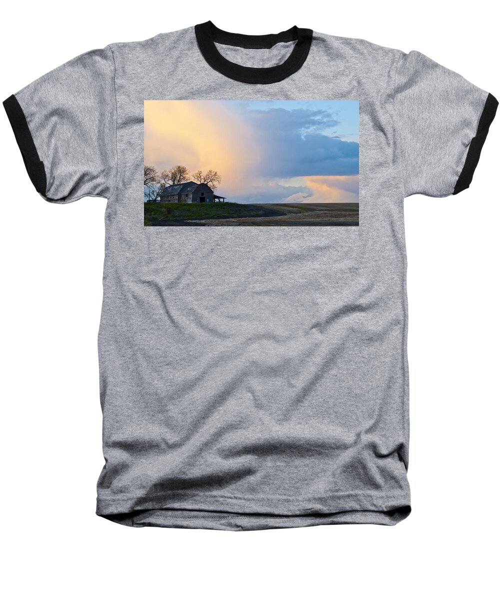Barn Baseball T-Shirt featuring the photograph Shadows and Light by Sandra Parlow