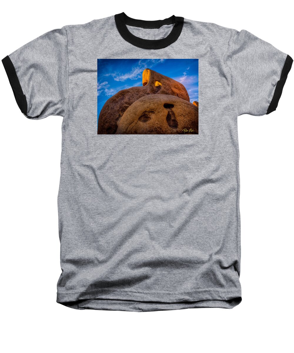 Cave Baseball T-Shirt featuring the photograph Shaft of sun through the keyhole by Rikk Flohr