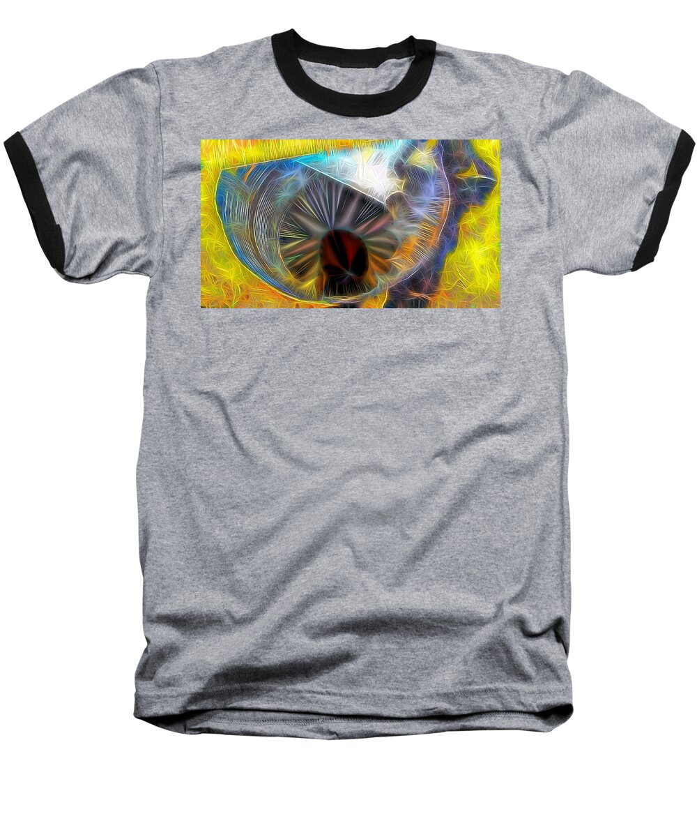 Abstract Baseball T-Shirt featuring the digital art Shallow Well by Ron Bissett