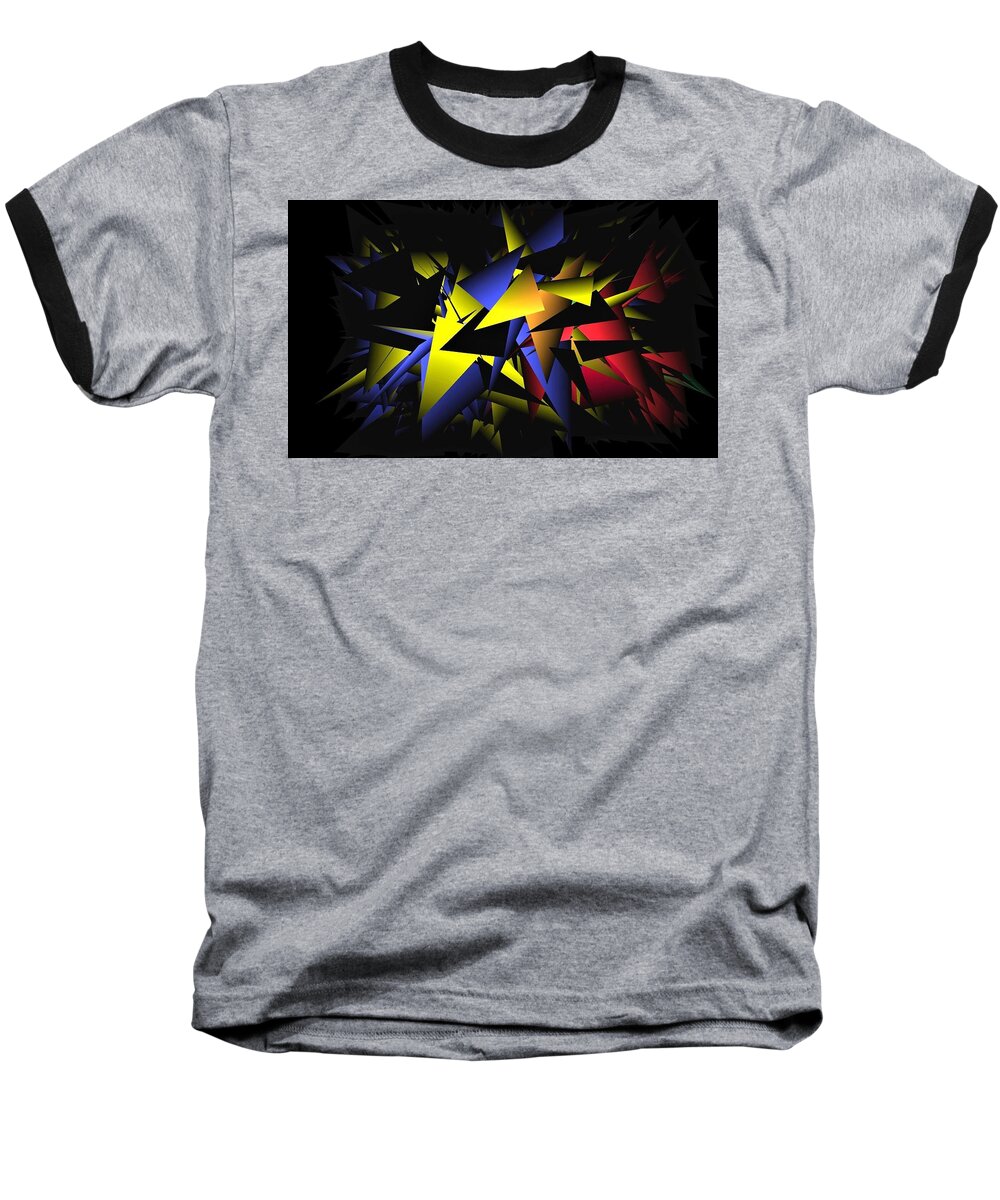 Cafe Art Baseball T-Shirt featuring the digital art Shattering World by Ludwig Keck
