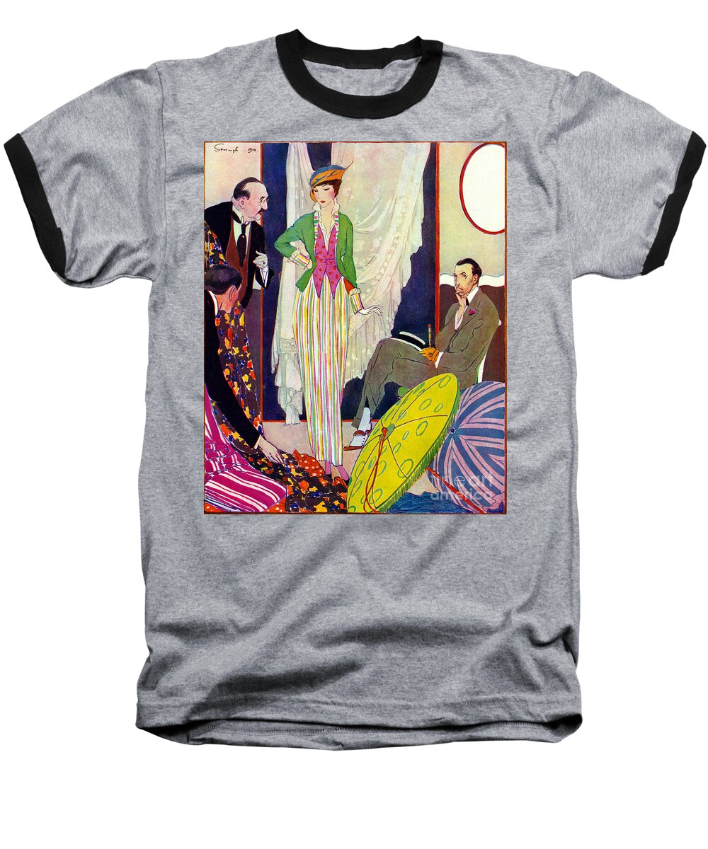 Shopping 1914 Baseball T-Shirt featuring the photograph Shopping 1914 by Padre Art