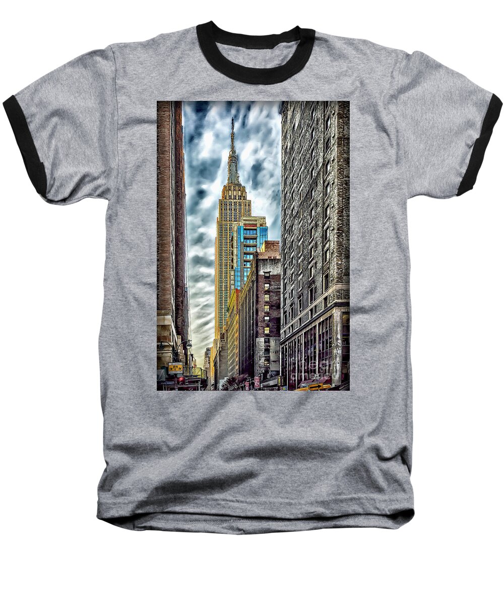 New York City Baseball T-Shirt featuring the photograph Sights in New York City - Skyscrapers 10 by Walt Foegelle