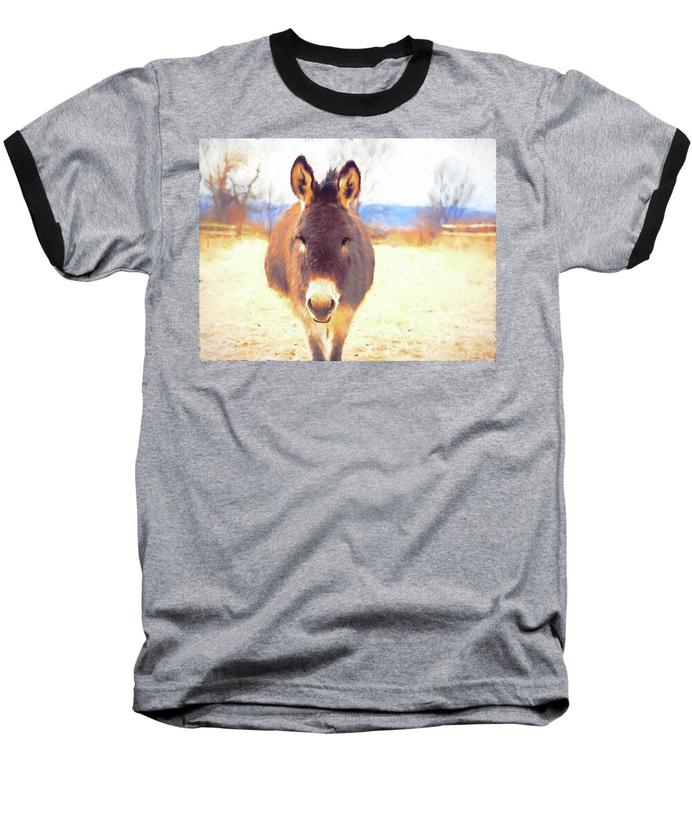 Donkey Baseball T-Shirt featuring the photograph Silent Approach by Jennifer Grossnickle