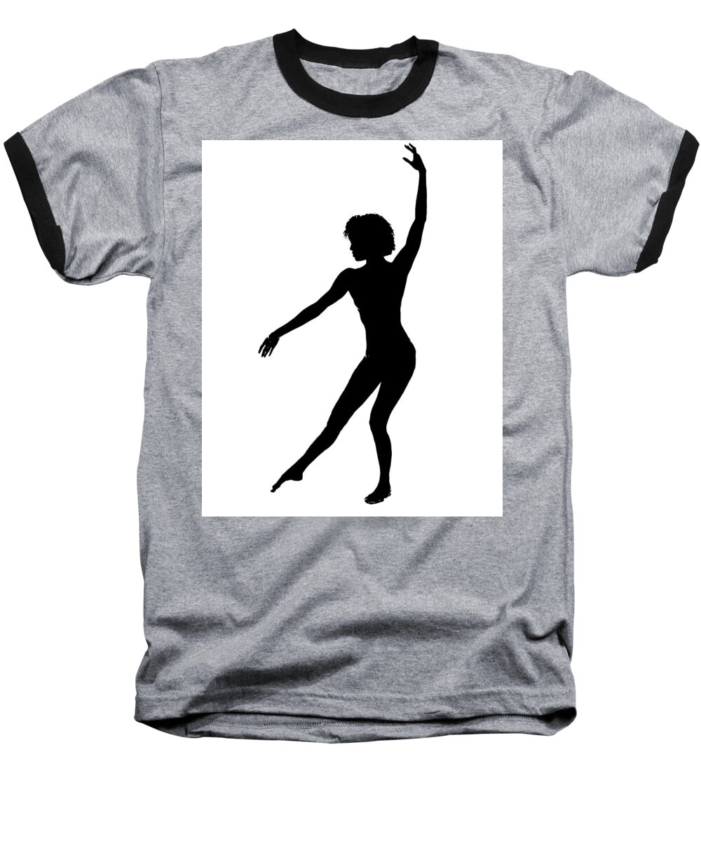 Silhouette Baseball T-Shirt featuring the photograph Silhouette 48 by Michael Fryd