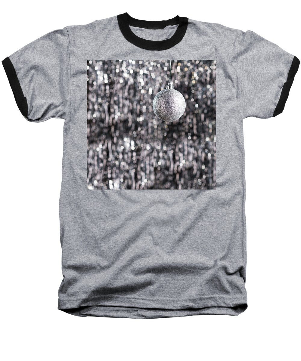 Advent Baseball T-Shirt featuring the photograph Silver Christmas by U Schade