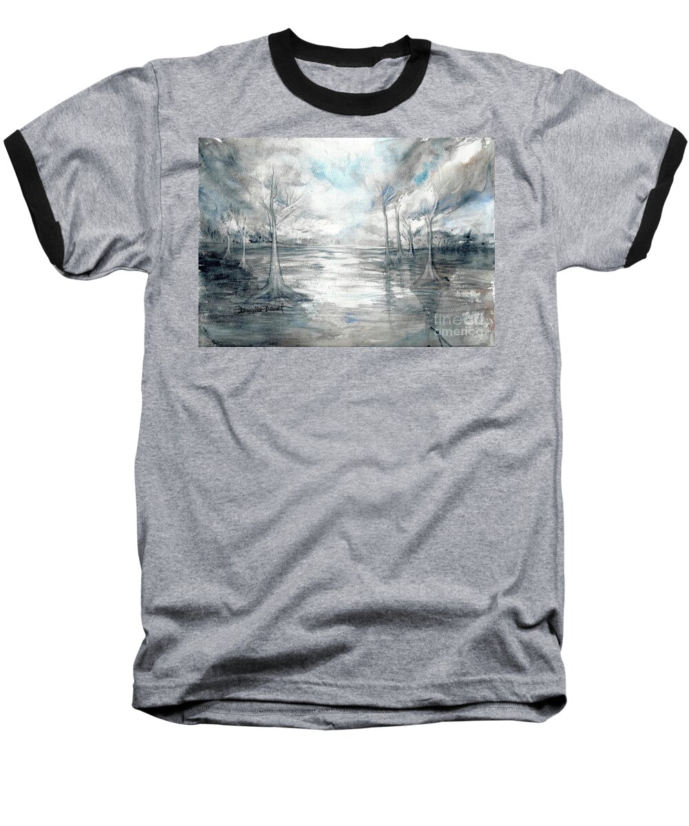#creativemother Baseball T-Shirt featuring the painting Silver Trees by Francelle Theriot