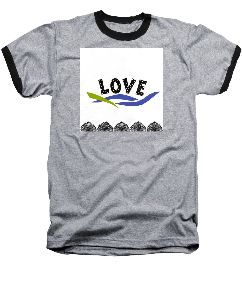 Fun Baseball T-Shirt featuring the mixed media Simply Love by Gloria Rothrock