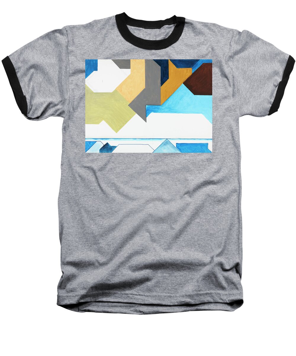 Abstract Baseball T-Shirt featuring the painting Sinfonia del cielo e del mare - Part 1 by Willy Wiedmann
