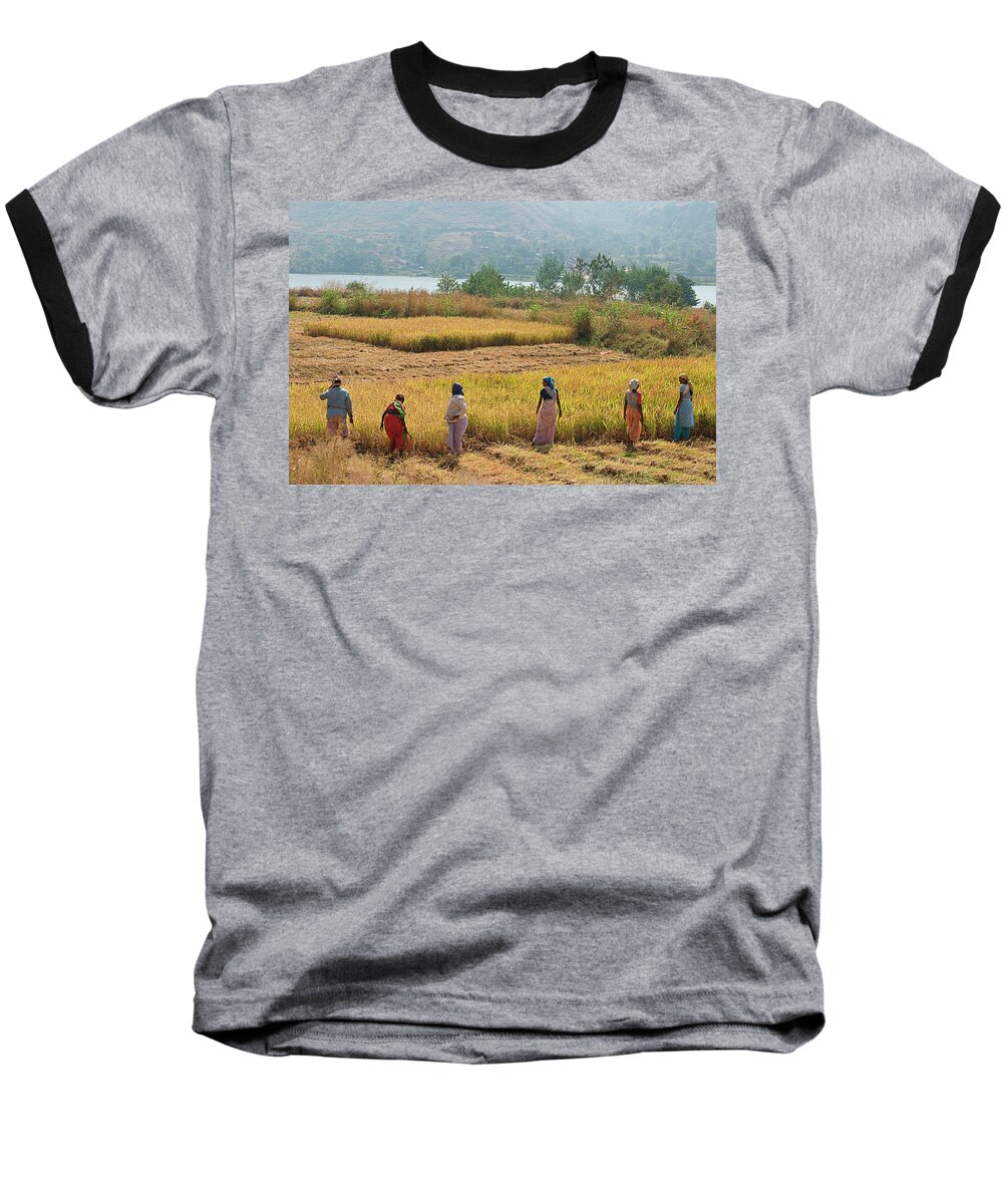 Family Baseball T-Shirt featuring the photograph SKN 2617 Family Business Color by Sunil Kapadia