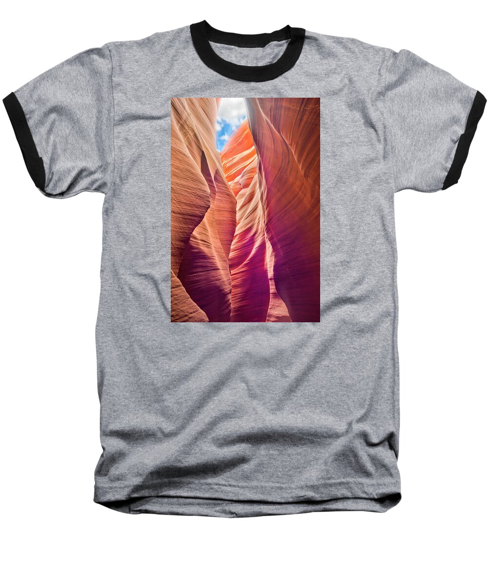 Southwest Baseball T-Shirt featuring the photograph Slot Canyon 1 by Ches Black