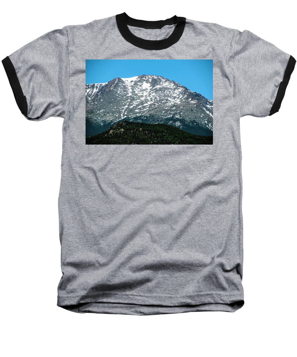 Snow God Politics Parks Usa America Landscape Outdoors Hiking Backpacking Nature Will Burlingham Baseball T-Shirt featuring the photograph Snow in July by Will Burlingham